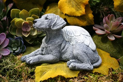 angel and dog figurine|dog angel statue by breed.